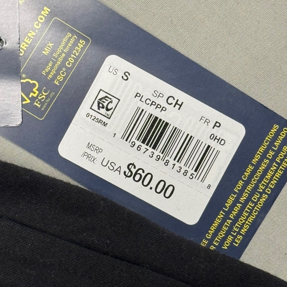 Polo Ralph Lauren Mens Sleepwear Pants Black Knit Jogger Small PLCPPP NEW - Picture 3 of 8